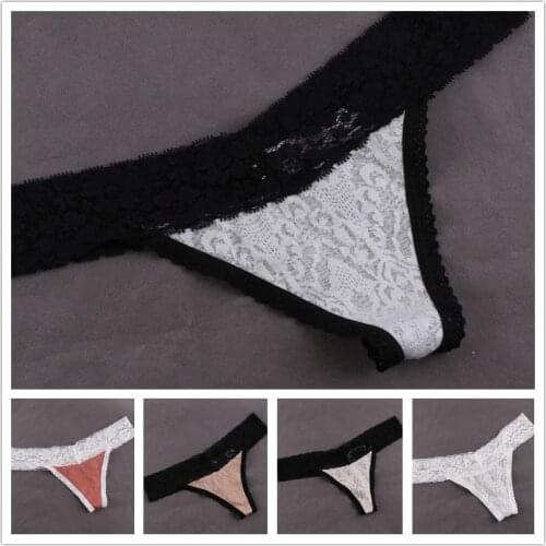 Size M Sexy Lace Trim Thongs For Women Fashions Underwear Panties