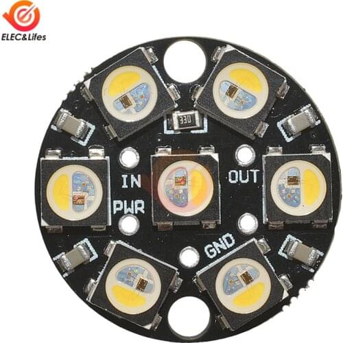 SK6812 7 Bits 5050 RGBW LED Module with Integrated Driver Neutral 4500K for Arduino