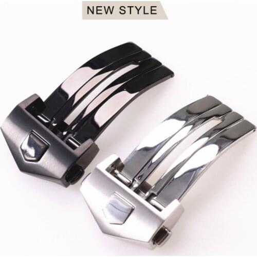 18mm 20mm 22mm Stainless steel watch buckle Folding clasp Double button ouch for TAG Heuer watch accessories strap Bright matte