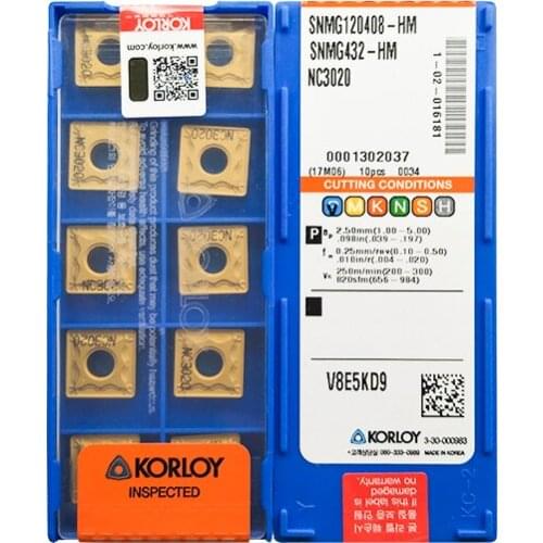 SNMG120408-HM NC3020 100% KORLOY Original carbide insert with the best quality 10pcs/lot free shipping