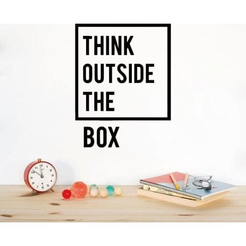 Creative thinking inspirational quotes wall decals vinyl wall stickers living room study home office decoration BG02