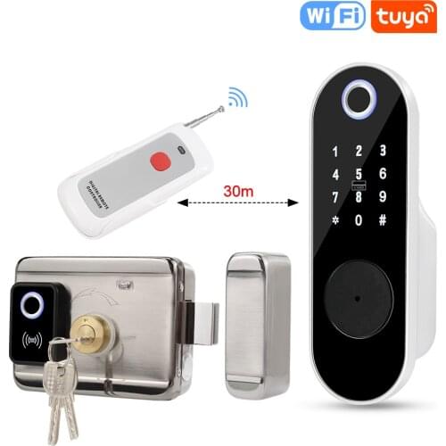 Fingerprint Lock Electronic Smart Door Locks Waterproof RFID WiFi Tuya APP Unlock Access Control System Password Card Outdoor
