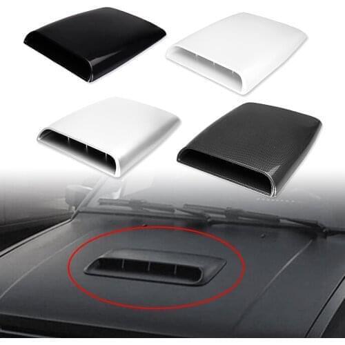 Universal Car SUV Decorative Air Flow Intake Scoop Bonnet ABS Air Vent Cover Hood Black/White/Silver/Carbon Fiber