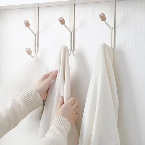 1pcs Door Hooks Coat Hanger Clothes Hanging Rack Home Bedroom Storage Organization Door Back Without Trace Purse Handbag Holder
