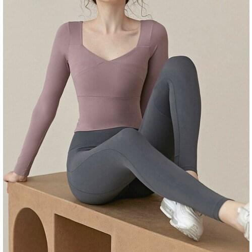 Yoga Shirts Women Short Sleeve Cropped Gym Tops Fitness Running Workout Sport blouse T-Shirts Sports Wear Long Sleeve Clothes