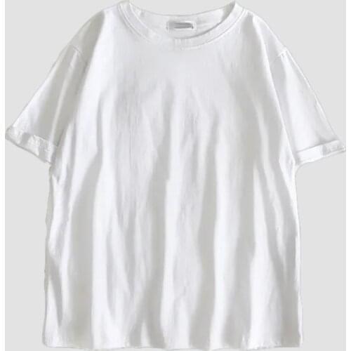 JMPRS Women New Cotton T Shirts Female Soft White Black Tees Fashion O Neck Loose Basic Tops Summer Short Sleeve Casual Shirts