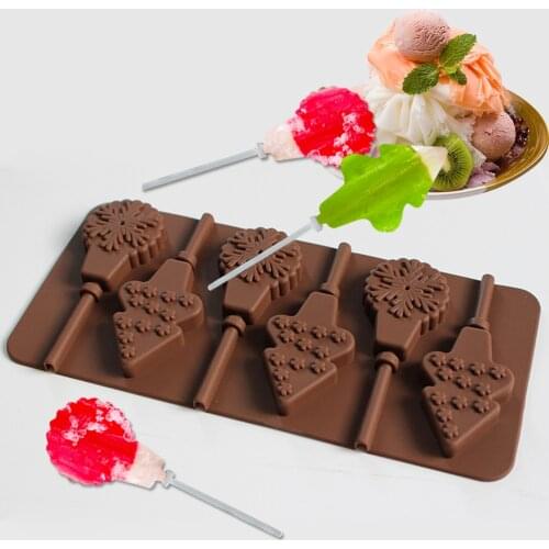 1PC Silicone Lollipop Candy Chocolate Mold High Quality Lollipops Mold Cake Decorating Pastry Mould Silicone Baking Mold