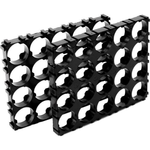 10x 18650 Battery 4x5 Cell Spacer Radiating Shell Pack Plastic Heat Holder Black