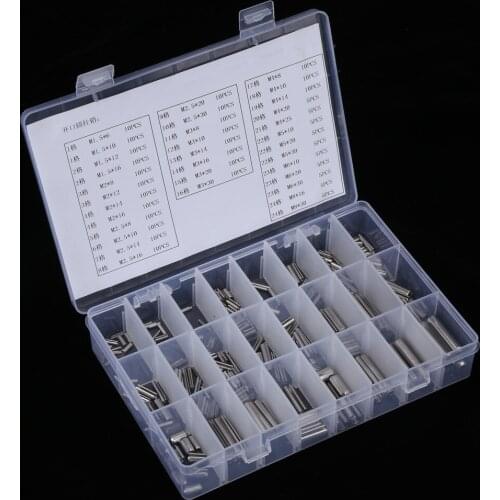Stainless Steel Spring Tension Pins Set M1.5 M2 M2.5 M3 M4 M5 M6 M8 Spring Pins Machine Tools with Box 280Pcs