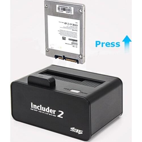 5Gbps USB 3.0 to SATA 1-Bay External Hard Drive Docking Station For 2.5 Inch 3.5 Inch SATA Desktop Laptop HDD SSD High Speed