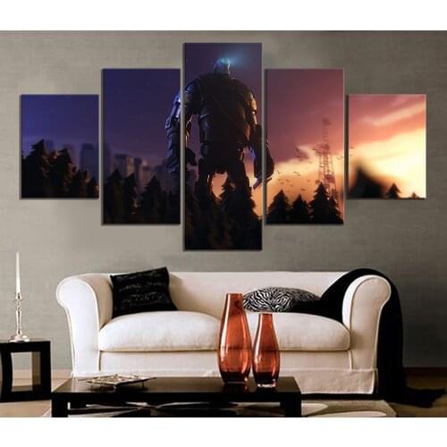 5pcs Team Fortress 2 Game Poster HD Cartoon Pictures Wall Paintings for Home Decor