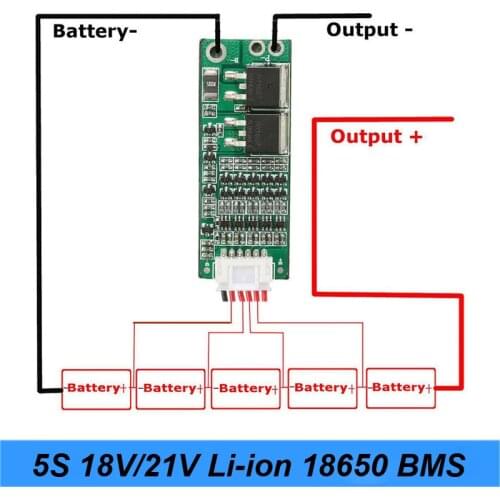5S 15A Battery Protection Board BMS for 18650 battery for screwdriver Charger Protection Board 18V 21V Cell Protection Circuit