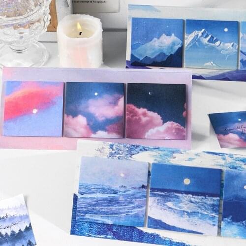 60 Sheets Under The Moon Memo Pad Sticky Notes Memo Notebook Stationery School Supplies Note Paper Stickers