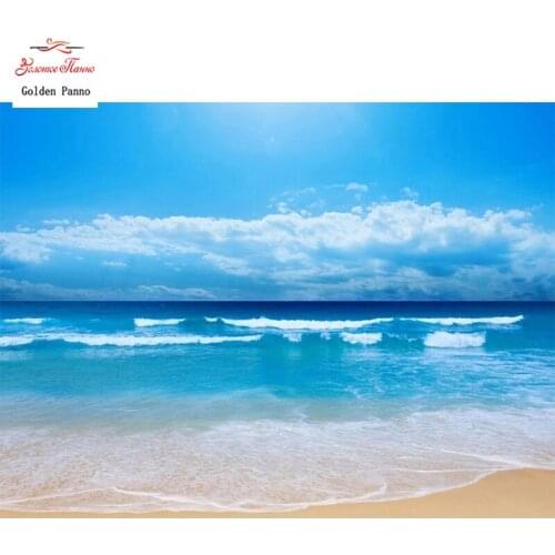 GOLDEN PANNO Diamond Painting Full Square 5D Diy Daimond Embroidery Diamant Mosaic Sale Displasy Broderie Diamant Sea Beach 12
