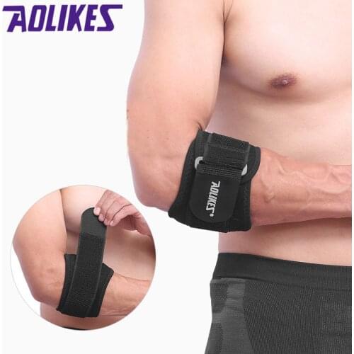 AOLIKES Adjustbale Tennis Elbow Brace Support Guard Pads Golfers Strap Elbow Lateral Pain Syndrome Epicondylitis Brace