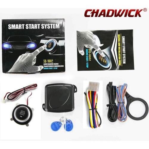 Auto Car Alarm Engine Push Start Button RFID Lock Ignition Starter Keyless Entry Start Stop Immobilizer Anti-theft System 9002