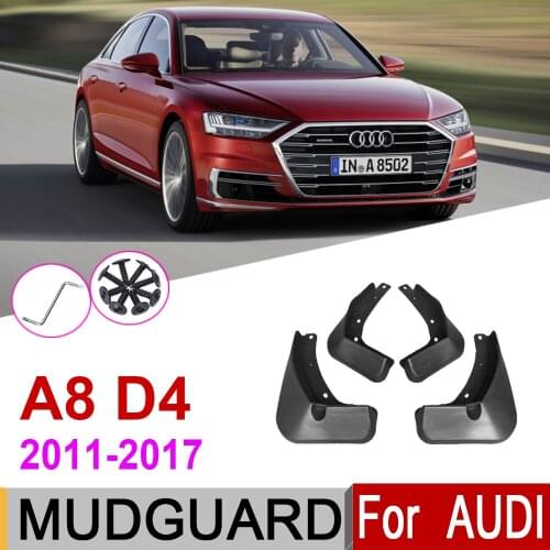 Car Mudflap For Audi A8 D4 3rd 3 Gen 2017~2011 Fender Mud Guard Flap Splash Flaps Mudguards Accessories 2016 2015 2014 2013 2012