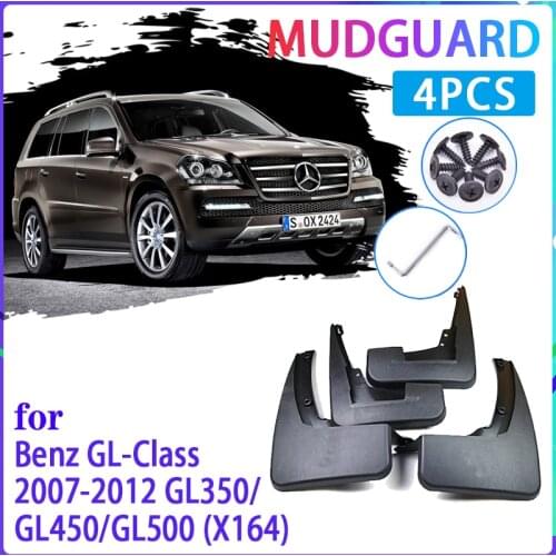 Car Mud Flaps for Mercedes Benz GL-Class X164 2007~2012 2008 2009 2010 Mudguard Splash Guards Fender Mudflaps Auto Accessories