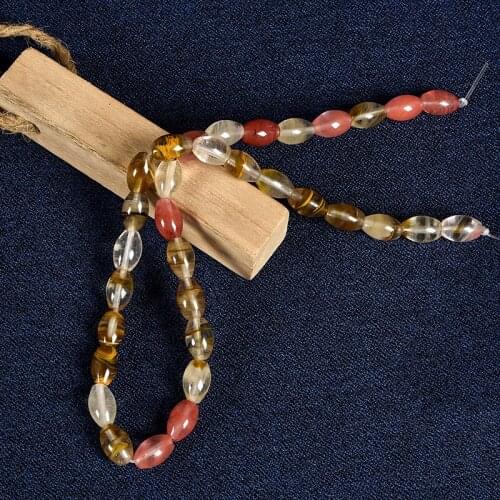 The 8*12mm Cutting beads Watermelon Crystal Quartz Beads For Chain Bracelet Necklace 15inch Fit Noble Ladies wholesale H232