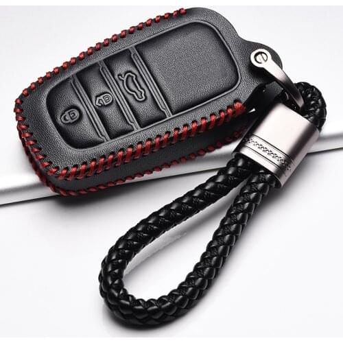 Top Layer Leather Key Cover Car Key Case For Toyota Chr C-hr Land Cruiser 200 Avensis Auris Corolla Smart Keychain Shell