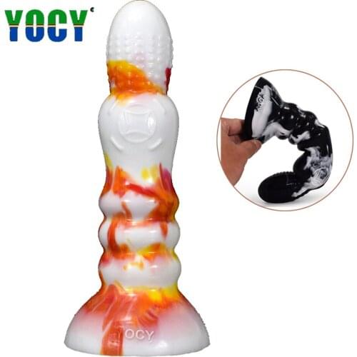 Long Anal Plug Silicone Animal Dildo Adult Sodomy Sex Toys MenS Big Cock Suction Cup Anal Expander Vaginal Massage Stimulator