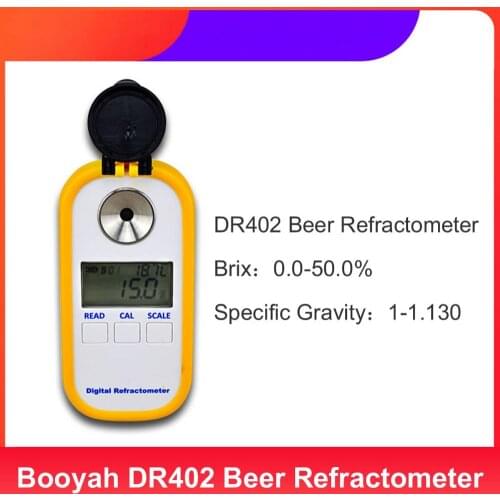 Booyah New DR402 Beer Test Wort Hydrometer Brix 0-50 Concentration Meter 1-1.130SG Electronic Digital Refractometer Dropshipping