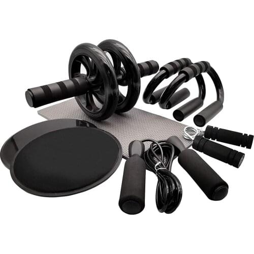 Euyecety Ab Wheel Bauchtrainer Set - Abdominal Roller Bauchroller Fitness Equipment for Home Gym