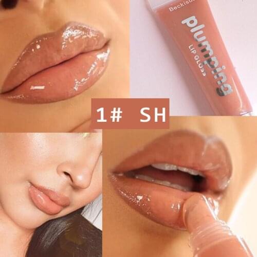 Crystal Jelly Lip Gloss Plumping Shiny Glitter Liquid Lipstick Clear Moisturizing Lip Gloss Cosmetics Lip Plumper Tint Makeup