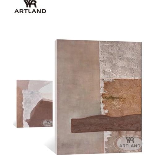 Abstract brown landscape picuture for home wall decor Hand painted canvas oil painting artwork poster for living room Entrance