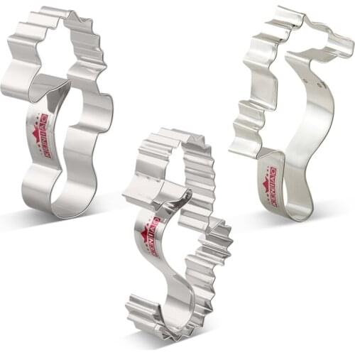 KENIAO Ocean Seahorse Cookie Cutter for Kids Birthday Party Cutters- Pastry / Bread / Biscuit Cutter- 3 Piece -Stainless Steel