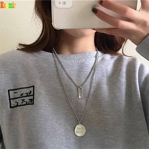 Kshmir Womens clavicle chain Hip-hop punk long sweater chain 2021 new Hoodie Necklace accessories