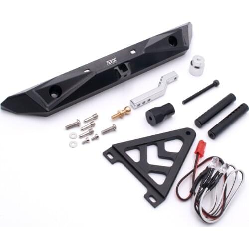 KYX Racing Alloy Rear Bumper w/Spare Tire Rack Upgrades Parts Accessories for 1/10 RC Crawler Car Axial SCX10 II 90046 TRX4