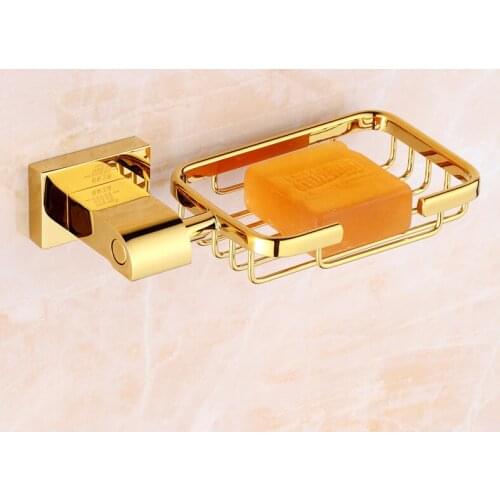 Soap Dishes Total Brass bathroom shelf Gold Finished Bathroom Accessories Soap Dishes / Soap Holder/Soap Case Free Shipping