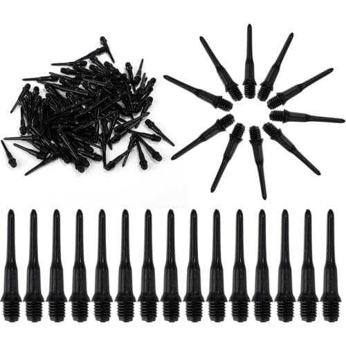 New 100Pcs Quality High Precision Wear-resistant Durable Soft Plastic Black Tips Points Replacement Set for Electronic Dart