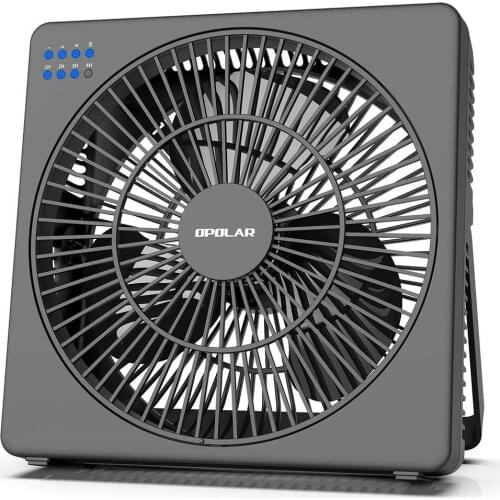 8 Inch Desk Fan with Timer, USB Operated, 5 Speeds Powerful Wind, Quiet Operation for Personal Office,Table Hanging Fan for RV