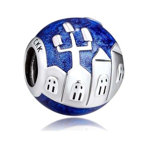 Fits for Pandora Charms Bracelets City Impression Beads 100% 925 Sterling Silver Jewelry Free Shipping
