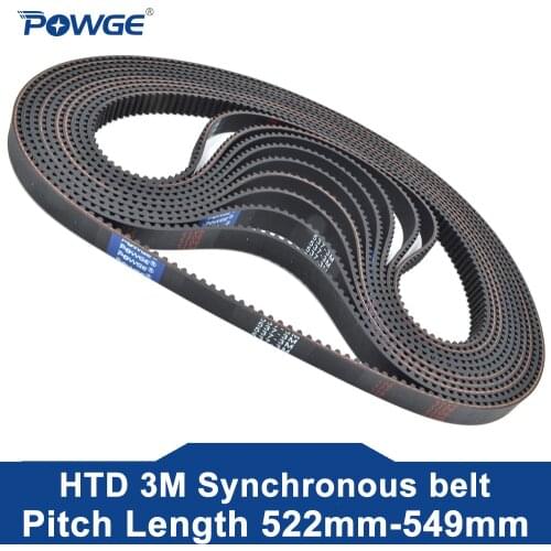 POWGE 2pcs HTD 3M Timing belt Pitch length 309 3M 9 width 9mm Teeth 103 Rubber HTD3M synchronous belt 309-3M-9 in closed-loop