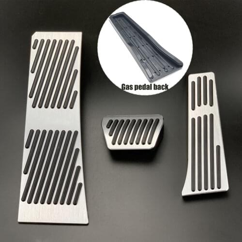 Car-Styling Aluminum alloy Car Footrest Pedal Fuel Gas Brake Pedals Pad Plate case For BMW X5 X5M G05 X6 G06 X7 G07 LHD