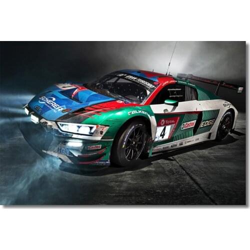 Supercar Audis R8 LMS 2019 Race Racing Sport Car Wall Art Posters And Prints Canvas Paintings Modern Home Decoration