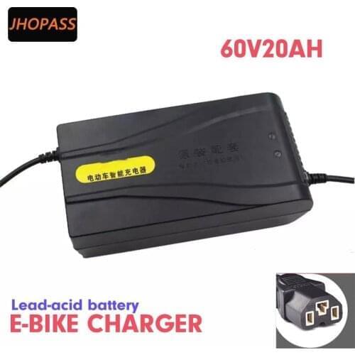 60V 20AH Lead Acid Battery Charger power supply 12AH-14AH For Electric Bike Bicyle Scooters DC100-240V Output 74V 2.5-3A Volt