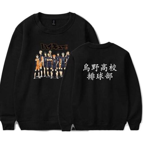 Haikyuu Hoodies Karasuno High School Volleyball Club Anime Hoodie Male Streetwear Fashion Sweatshirt Coat Jacket Pullover Tops