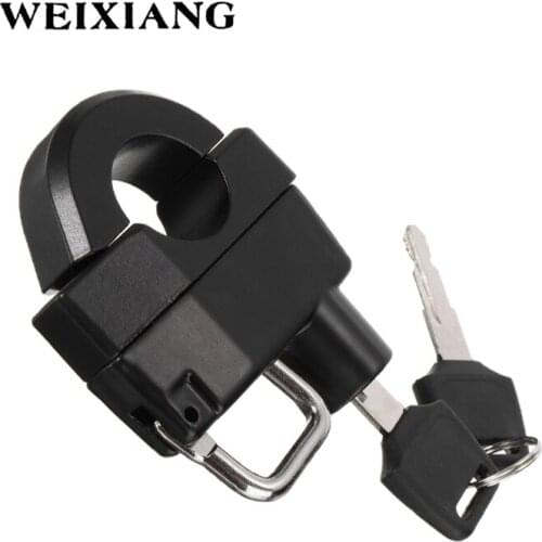 Universal Motorcycle Parts Helmet Lock Anti-Theft Security Aluminum Alloy Locks With 2 Keys For 25mm Handlebar Sports Bike
