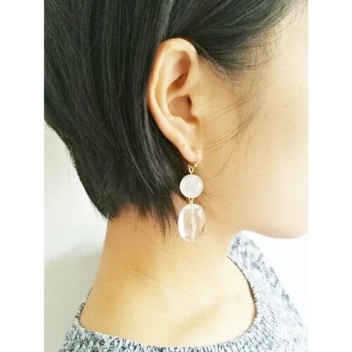 High Quality Fancy New Style Cat Eye Beaded Crystal Dangle Earring Fashion Womens Acrylic Beads Drop Earring