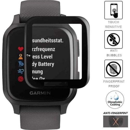 2pcs Screen Protective Film For Garmin Venu sq smartWatch Clear 3D Fibre Transparent Film Ultra-thin Full Cover Accessories