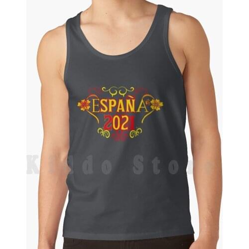 Spain Spanish Lovers Idioma City Country Merry Christmas And Happy New Year Tank Tops Vest 100% Cotton Espa ? A
