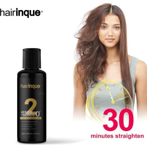 0% FORMALDEHYDE Keratin Treatment 100ML NO SMELL NO SMOKE NO IRRITATION Make Hair Straightening and Straighten Damaged Repair