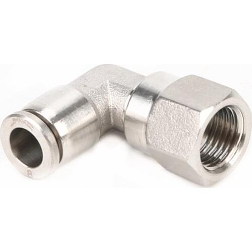 1/8" 1/4" 3/8" 1/2" BSP Female Elbow Pneumatic 304 Stainless Steel Push In Quick Connector Release Air Fitting Plumbing