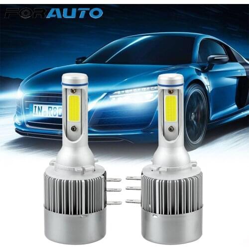1 Pair Car H15 LED Bulb Headligh 18W 2000LM Wireless Car Headlight Lamp 12V Conversion Driving Light 6500K White For VW Audi BMW