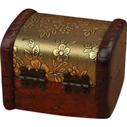 50%HOT Vintage Floral Pattern Wooden Jewelry Box Organizer Ring Necklace Storage Case