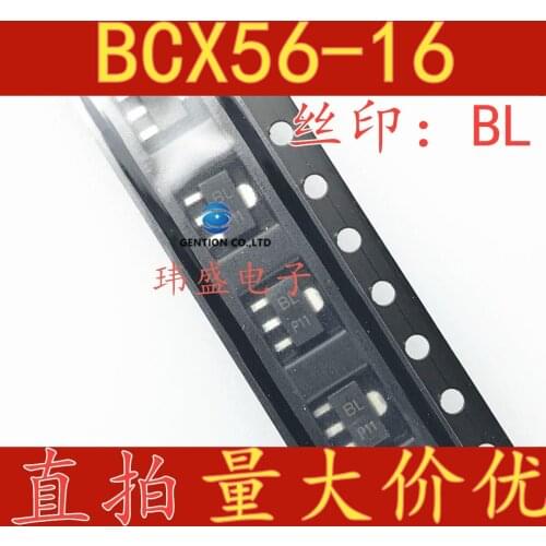 50PCS BCX56-16 BL printing triode SOT89 NPN power transistor in stock 100% new and original
